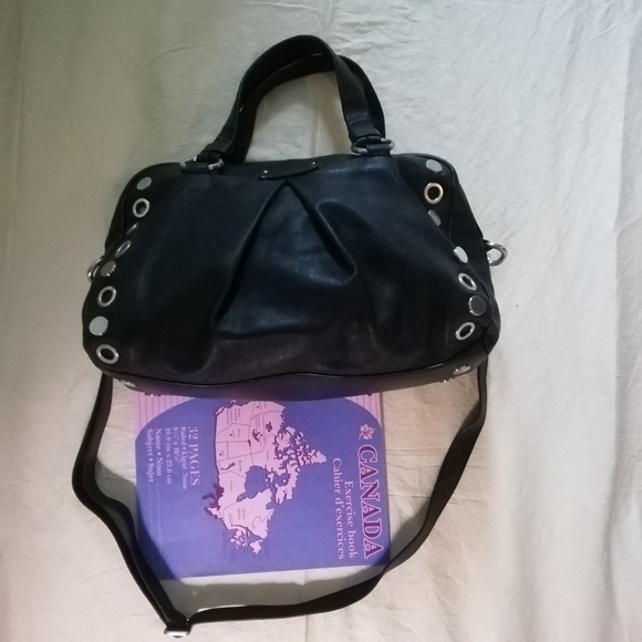 Calvin Klein black leather satchel handbag - Picture 3 of 10